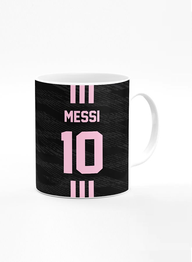 Stylizedd Designer Printed Coffee Mug with Heavy Duty Handle 11oz Ceramic Personalised Gift Mugs Cup- Football Messi Jersey no 10 Design B  - Image 1