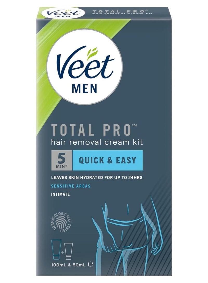 مجموعة فيت لإزالة الشعر للرجال مع كريم إزالة الشعر وبلسم للعناية اللاحقة 100 مل + 50 مل - Image 1