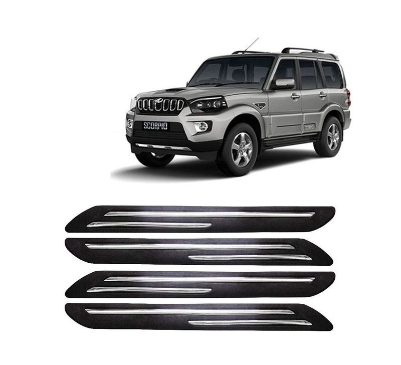 Car Bumper Guard for Mahindra New Scorpio - (Chrome Strip)