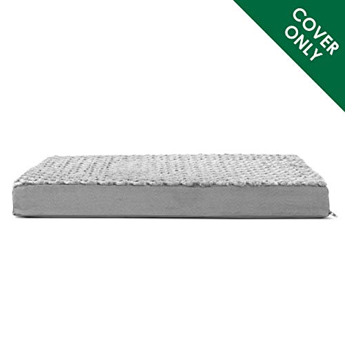 Furhaven Replacement Dog Bed Cover Ultra Plush Faux Fur Suede Mattress Machine Washable Gray Jumbo XLarge - Image 3
