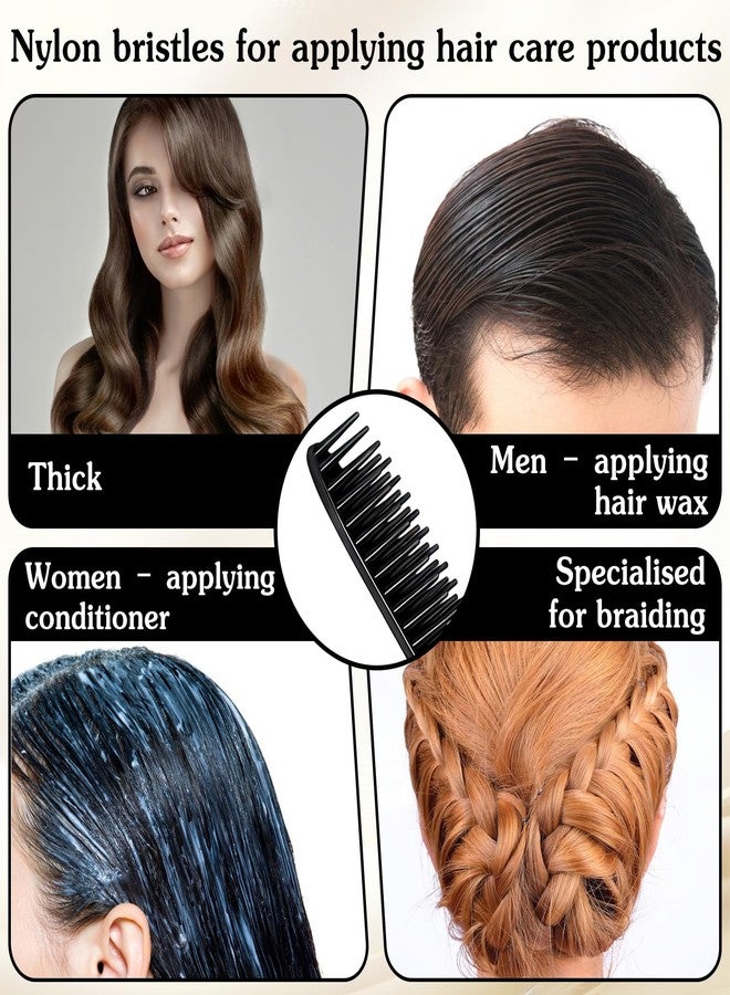 HaiFafafaing 2 PCS 3 Row Comb for Removing Braids,Unbraider Teasing Comb with Rat Tail for Combing, Separating and Shaping Curls,Curly Hair Combs for Women Men(Black) - Image 4