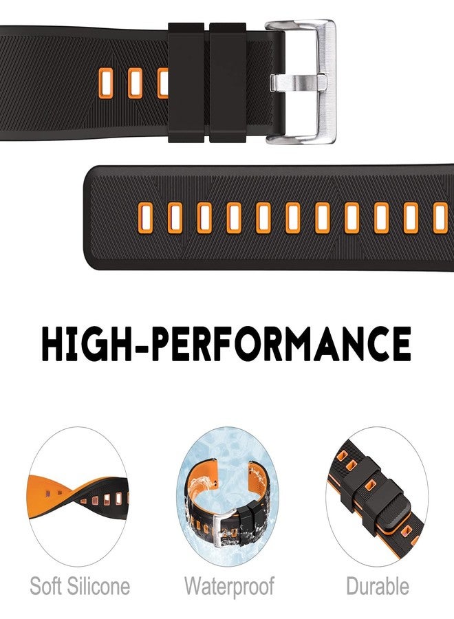 Ritche 24mm Silicone Watch Band Quick Release Rubber Watch Bands for Men Women, Valentine's day gifts for him or her - Image 2