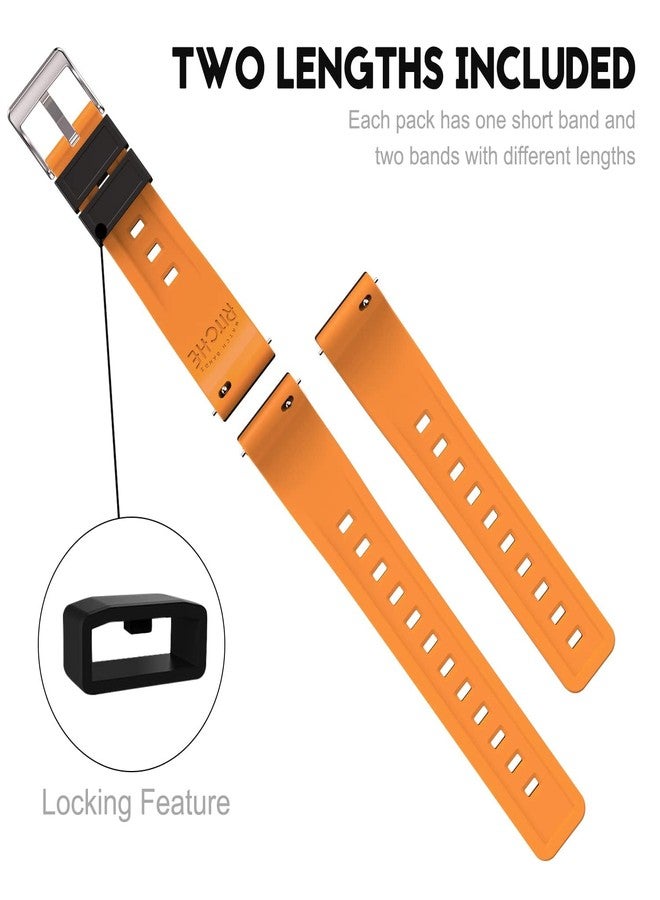 Ritche 24mm Silicone Watch Band Quick Release Rubber Watch Bands for Men Women, Valentine's day gifts for him or her - Image 4