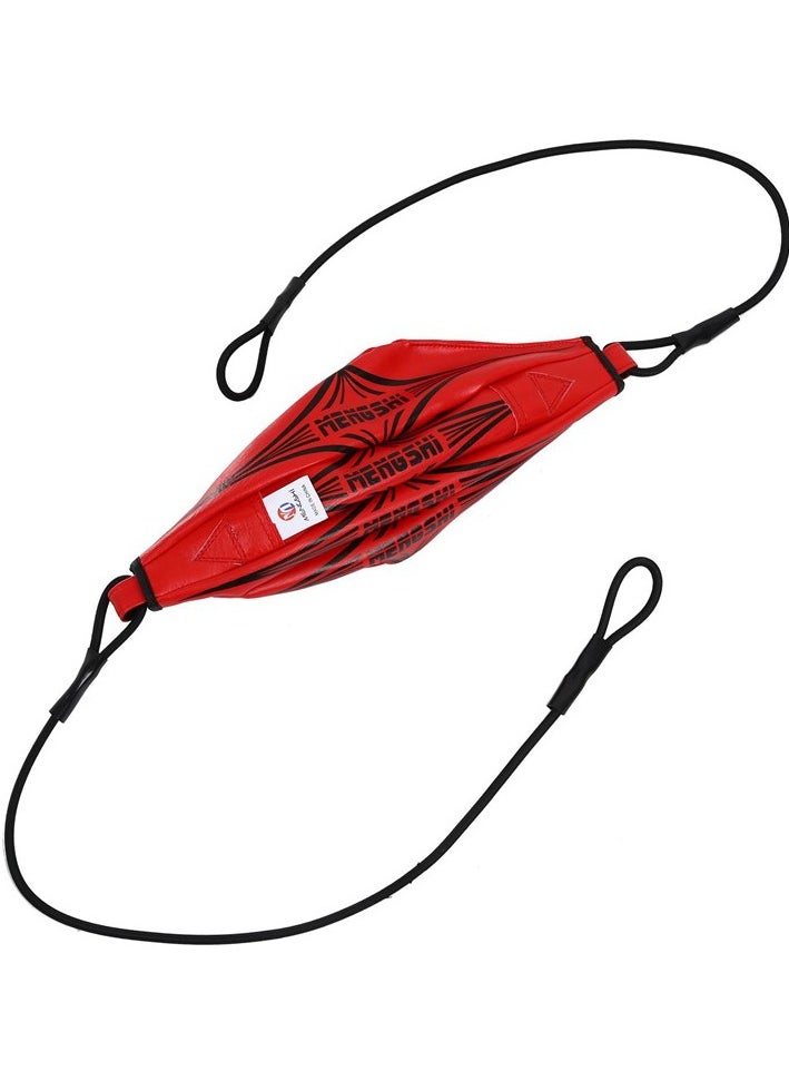 Mengshi PU Leather Double End Boxing Training Speed Ball with Ropes and Pump, Red  - Image 3