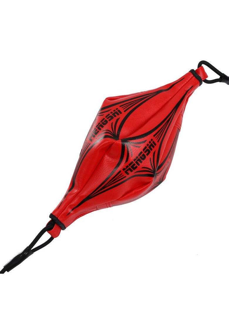 Mengshi PU Leather Double End Boxing Training Speed Ball with Ropes and Pump, Red  - Image 5