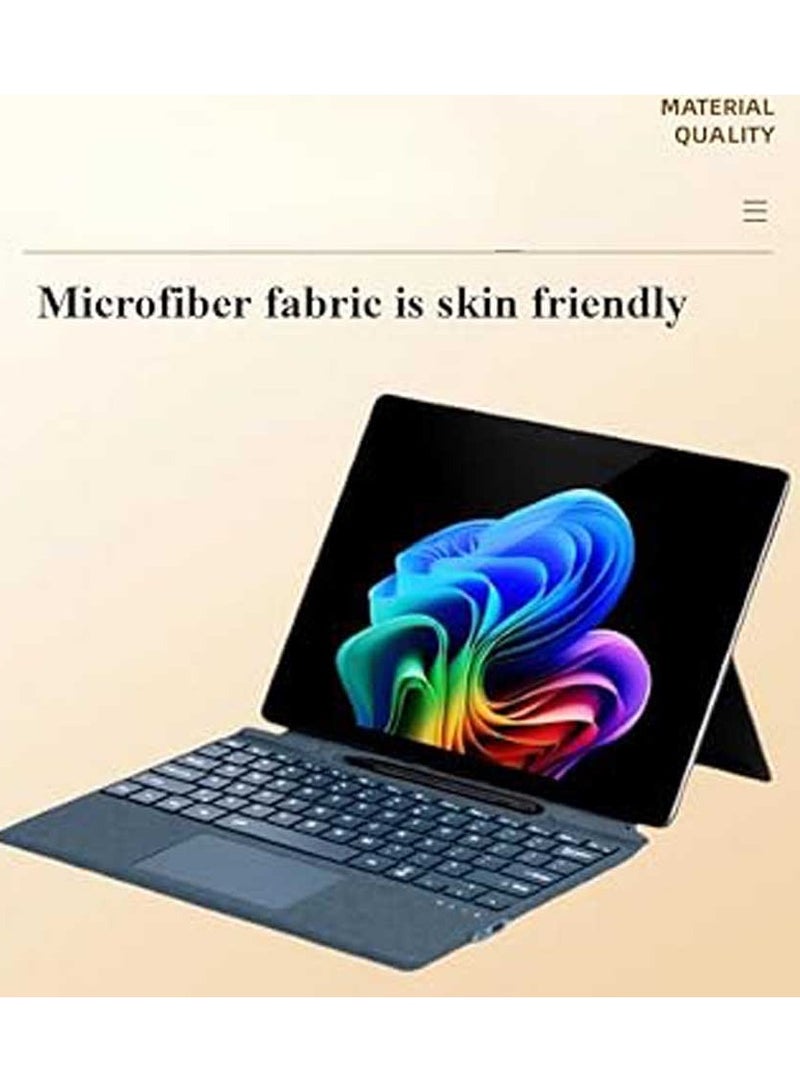 غطاء لوحة مفاتيح متوافق مع Microsoft Surface Pro 11 (2024)، مقاس 13 بوصة، لوحة مفاتيح مع لوحة لمس عالية الدقة، Bluetooth 5.3، حروف رموز مضاءة بألوان سبعية - Image 3