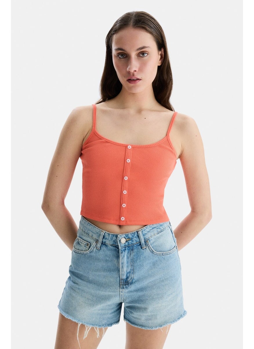 UCLA Rhodes Pink Strappy Embroidered Women's Crop  - Image 1