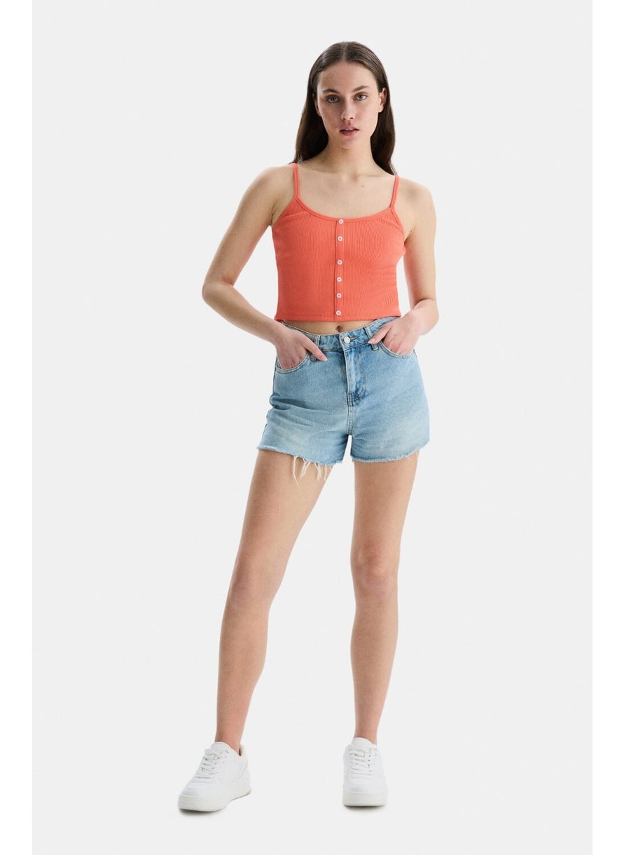 UCLA Rhodes Pink Strappy Embroidered Women's Crop  - Image 3