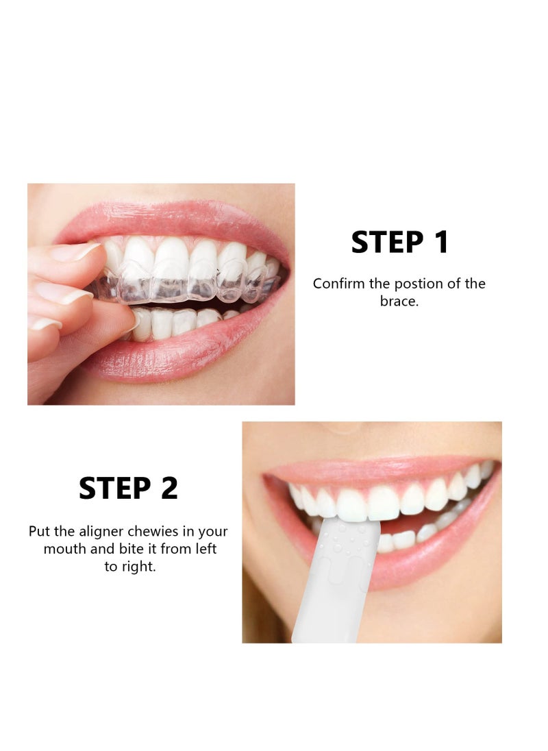10 PCS Aligners Chewies for Aligner Chompers Chewies , 5 Flavors Aligner Trays Dental Chewies, 5 Colors (White, Brown, Pink, Green, Yellow)