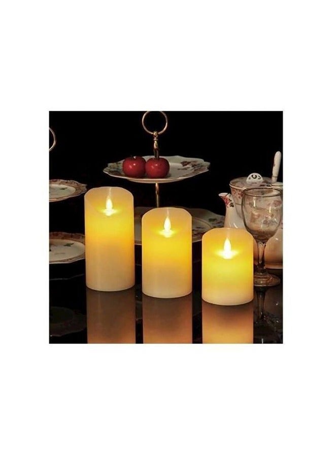 Flameless  Color Changing 3 Pieces Candles  with Remote Control - Image 1