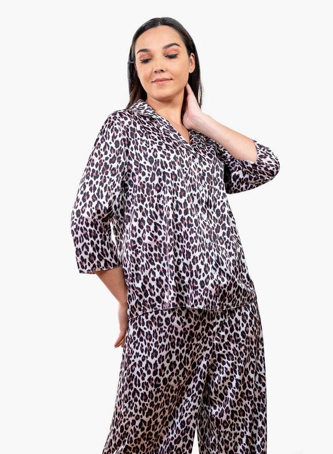 Aadaraya Animal Print Shirt and Pyjama Set - Image 3