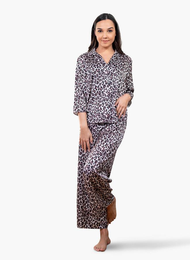Aadaraya Animal Print Shirt and Pyjama Set - Image 2