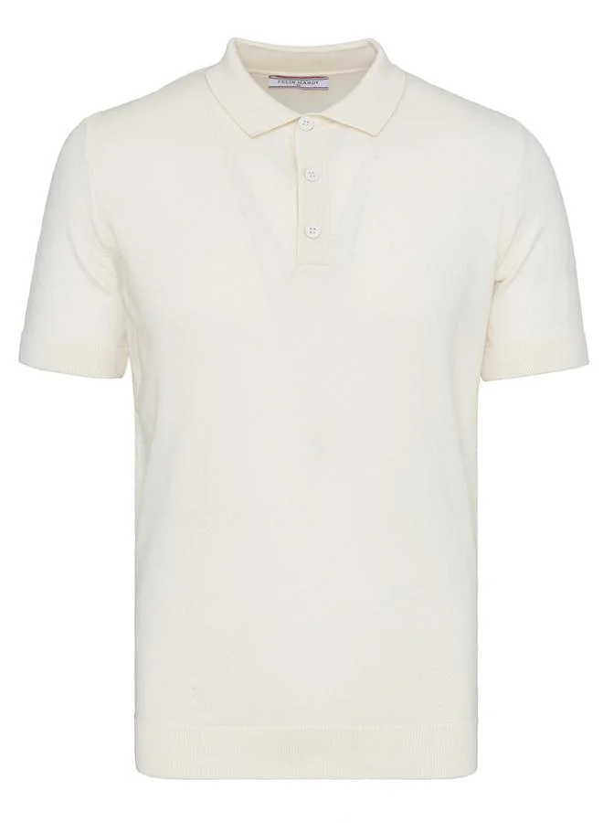 FELIX HARDY Ecru-Blue Men's 100% Cotton Polo Shirt Short Sleeve Pack of 2 for Men | Best Price UAE