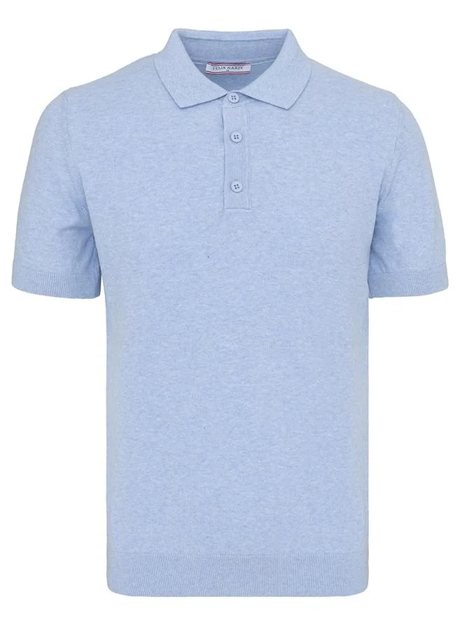 FELIX HARDY Ecru-Blue Men's 100% Cotton Polo Shirt Short Sleeve Pack of 2 for Men | Best Price UAE