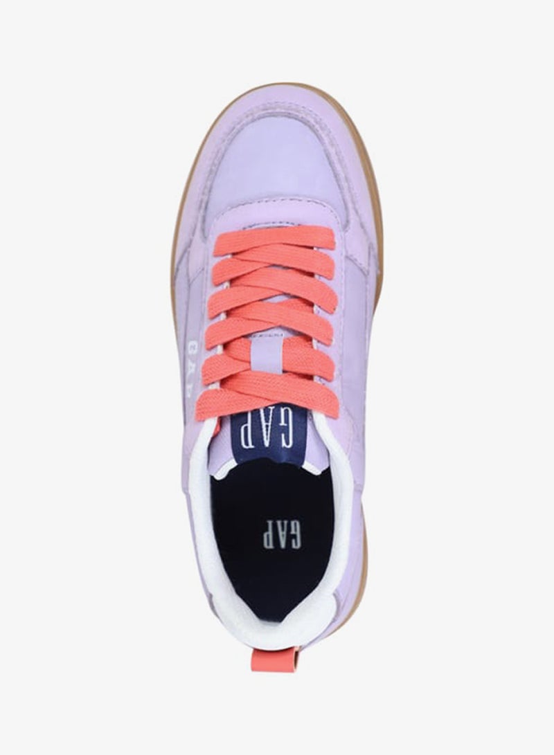 GAP Girls' Logo Detail Sneakers with Lace-Up Closure - SEATTLE III - Image 4