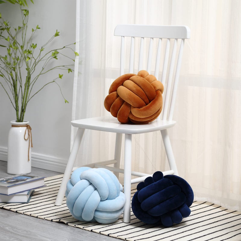 Petrella Knot Pillows Ball Round Throw Pillows Home Decor Cushion Decorative Aesthetic Throw Pillows - Image 4