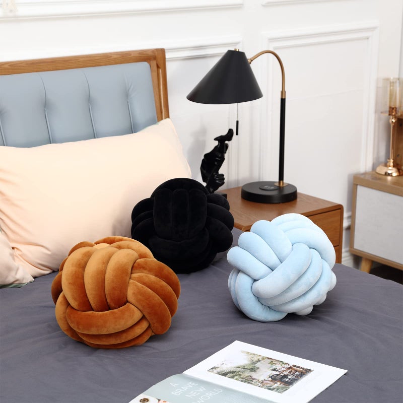 Petrella Knot Pillows Ball Round Throw Pillows Home Decor Cushion Decorative Aesthetic Throw Pillows - Image 3