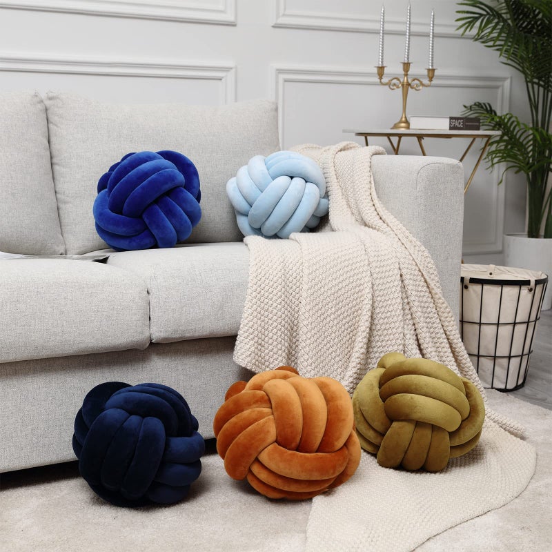 Petrella Knot Pillows Ball Round Throw Pillows Home Decor Cushion Decorative Aesthetic Throw Pillows - Image 5