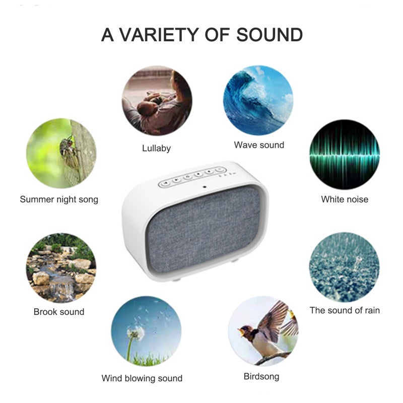 White Noise Sound Machine - Portable Compact Sleep Aid With 8 High Fidelity Sound Effects, 3-gear Timing, Touch Control Night Light, Noise Cancelling for Insomnia Relief, Baby And Loved Ones - Image 5