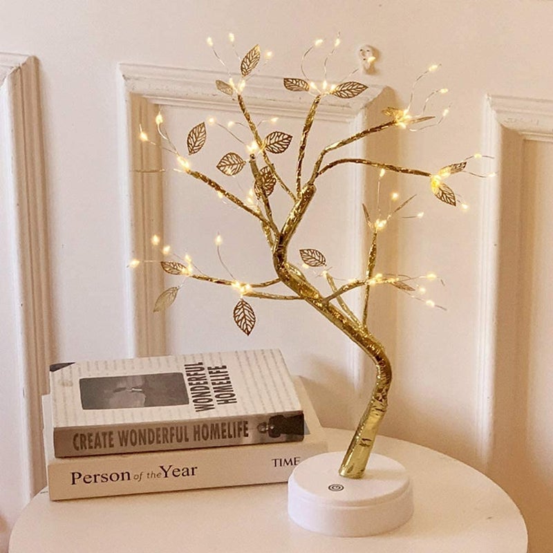 VELOCIOUS Velocious LED Tabletop Bonsai Tree Light Touch Switch DIY Artificial Light Tree Lamp Decoration Festival Holiday BatteryUSB Operated Leaf Node Lamp  - Image 3