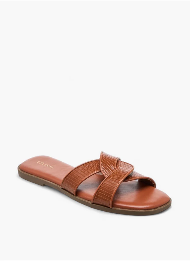 سيليست Women's Textured Slip-On Sandals - 6692100