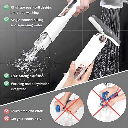 GLUN® Foldable Mop with Super Soft Folding Sponge, Strong Absorbent Magic Wiper for Kitchen, Window, Wall Cleaner & Car - Image 3