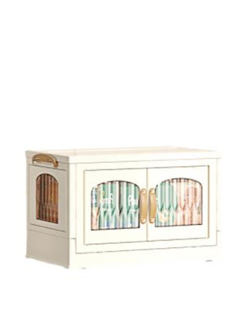 Generic Multifunctional folding storage cabinet, clothes, shoes, hats and bags storage cabinet, cosmetics storage box, coffee, milk, drinks, snacks storage box, 55*32.5*32.7cm, 1 layer  - Image 1