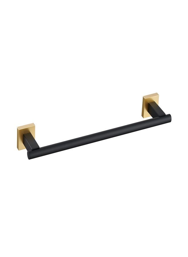 Miyili Bath Towel Bar 15.75-Inch Stainless Steel Towel Rack Hanger for Bathroom Kitchen Wall Mount Black & Gold, A02BG40A - Image 1