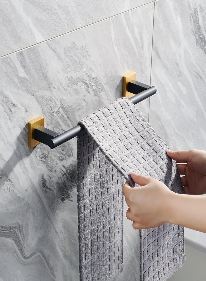 Miyili Bath Towel Bar 15.75-Inch Stainless Steel Towel Rack Hanger for Bathroom Kitchen Wall Mount Black & Gold, A02BG40A - Image 5