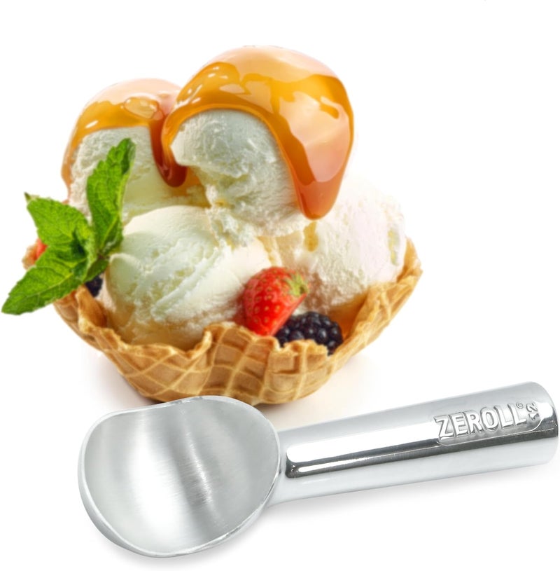 Zeroll 1012 Original Ice Cream Unique Liquid Filled Heat Conductive Handle Simple One Piece Aluminum Design Easy Release 24 Scoops per Gallon Made in USA, 3-Ounce, Silver - Image 2