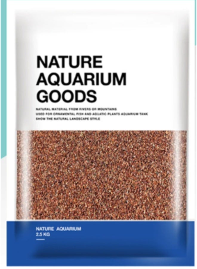 حوض أسماك طبيعي 2.5 كجم من الرمل الأحمر عالي الجودة للمياه العذبة - Image 1