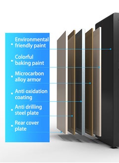 Arabest Fingerprint Safe, Electronic Password Safe, Steel Security Cabinet for Cash, Passport, Documents, Suitable for Study/Hotel  - Image 5