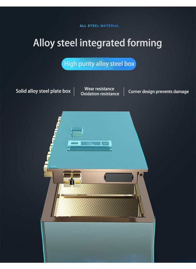 Arabest Fingerprint Safe, Electronic Password Safe, Steel Security Cabinet for Cash, Passport, Documents, Suitable for Study/Hotel  - Image 4