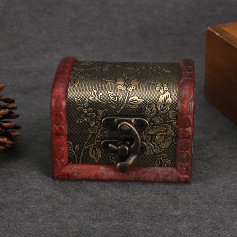 Wooden Display Box - High Quality Vintage Storage Box for Jewelry Candy - Decorative Home Decor Photography Prop - Image 2