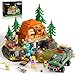 Tenhorses Mountain Camping Building Set with Light Outdoor Adventure Scene Toy with Camp Tent Camper Van Campfirre Creative Home Decor Display Xmas Birthday Gift for Adults Teens Camping Lovers 677 Pcs - Image 2