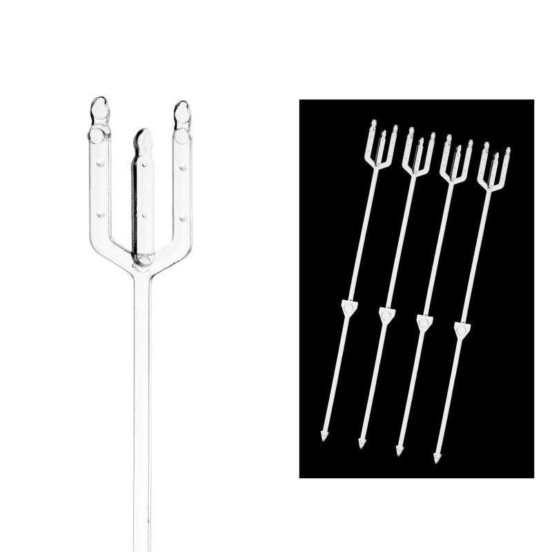 استيرادات رويال 18 بطاقة لتنسيق الزهور، أعواد زهور بلاستيكية على شكل شوكة، حامل بطاقات هدايا، قمة مائلة، 100 قطعة