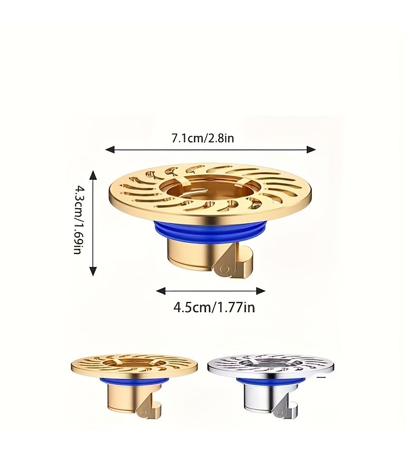 Yellow Stainless Steel Odor Proof Floor Drain Shower Drain Backflow Preventer Kitchen And Bathroom Core Filtering Sealing Device - Image 4