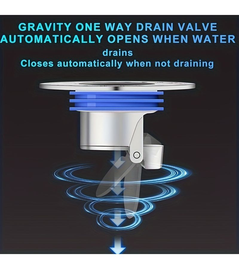 Yellow Stainless Steel Odor Proof Floor Drain Shower Drain Backflow Preventer Kitchen And Bathroom Core Filtering Sealing Device - Image 3