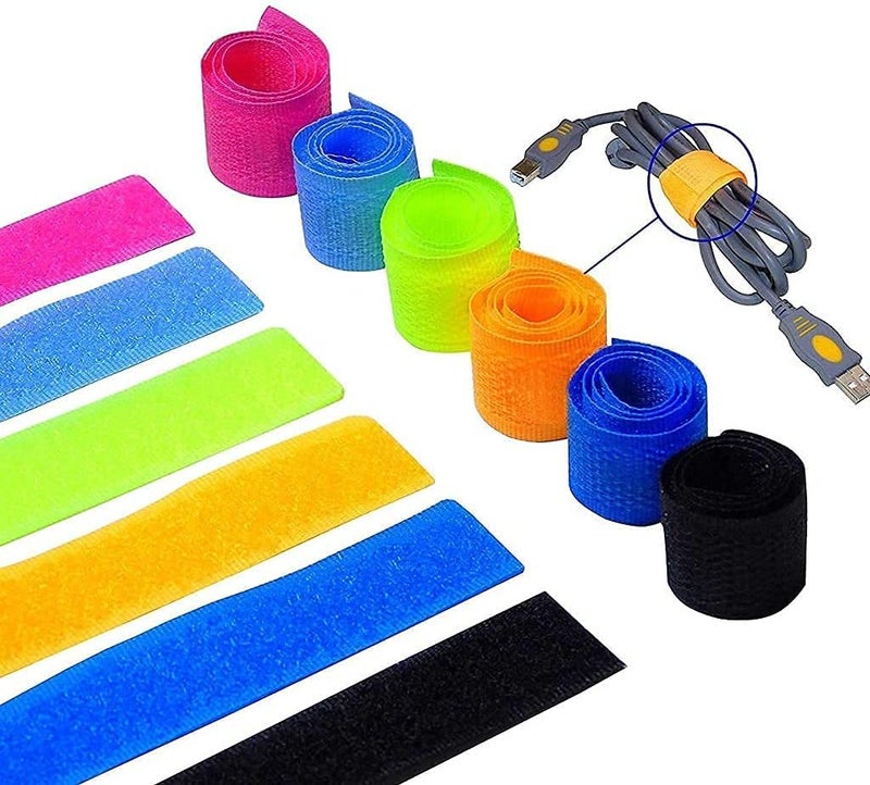 Aeoss Multipurpose Colorful Cable Wire Tie Curtain Marker Straps Belts Holders, (Multicolour) (Set Of 5 Pcs) - Image 3