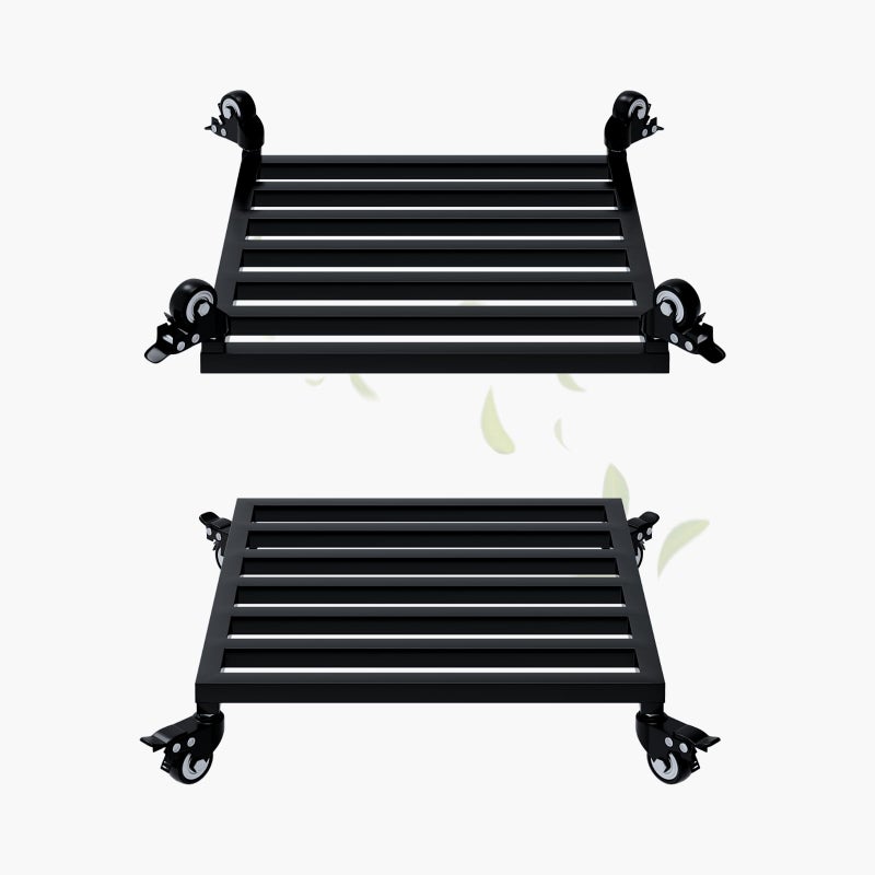 Zhongma 2 Pack 16" x16"x 3.5"H Plant Caddy with Wheels, Heavy Duty Construction, 300 Lbs Capacity, Load-Bearing Wheels with Brakes, No Installation Required - Image 1