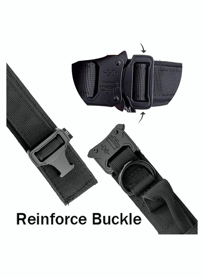 KASTWAVE طوق كلب تكتيكي عسكري قابل للتعديل من النايلون مع مشبك معدني ثقيل ومقبض للتدريب - Image 4