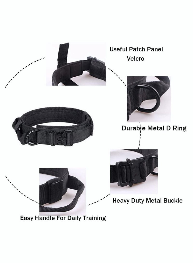 KASTWAVE طوق كلب تكتيكي عسكري قابل للتعديل من النايلون مع مشبك معدني ثقيل ومقبض للتدريب - Image 3