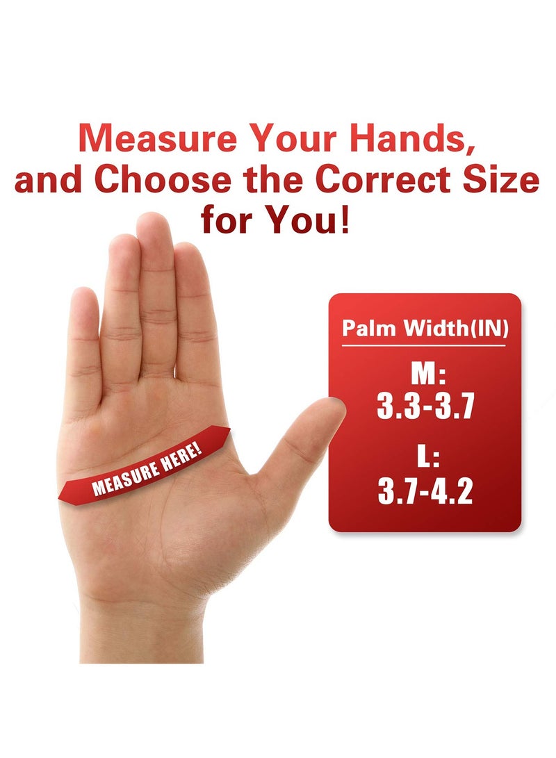 سوكاني 4 قطع (M+L) قفازات مقاومة للقطع المستوى 5 حماية للمطبخ، ترقية قفازات السلامة المضادة للقطع لقطع اللحوم، نحت الخشب، تقطيع الماندولين والمزيد (رماديرمادي) - Image 3