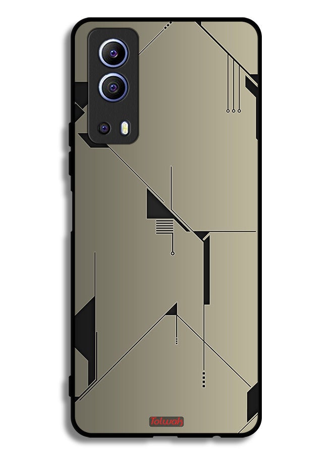 Tolwak Vivo iQOO Z3 5G Protective Case Cover Minimalism Abstract Digital Art - Image 2