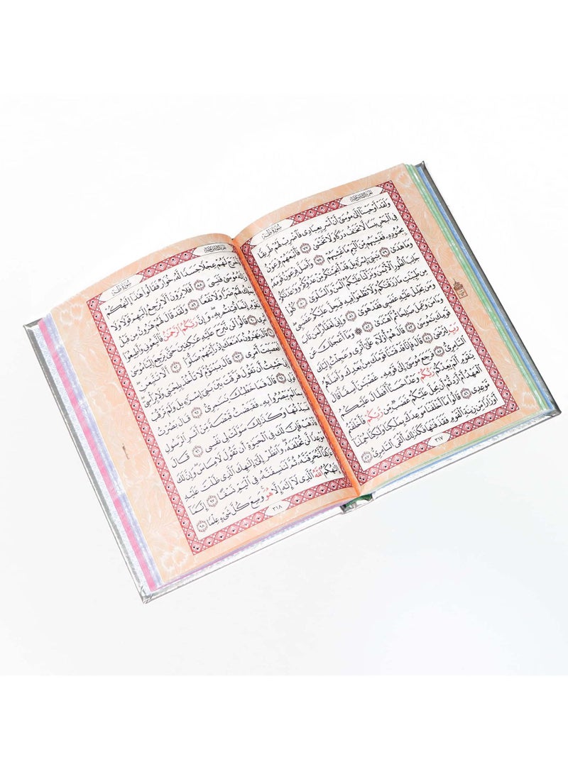 The Holy Qur’an with Ottoman drawing, narrated by Hafs on the authority of Asim, colored paper 14*20 - Image 2