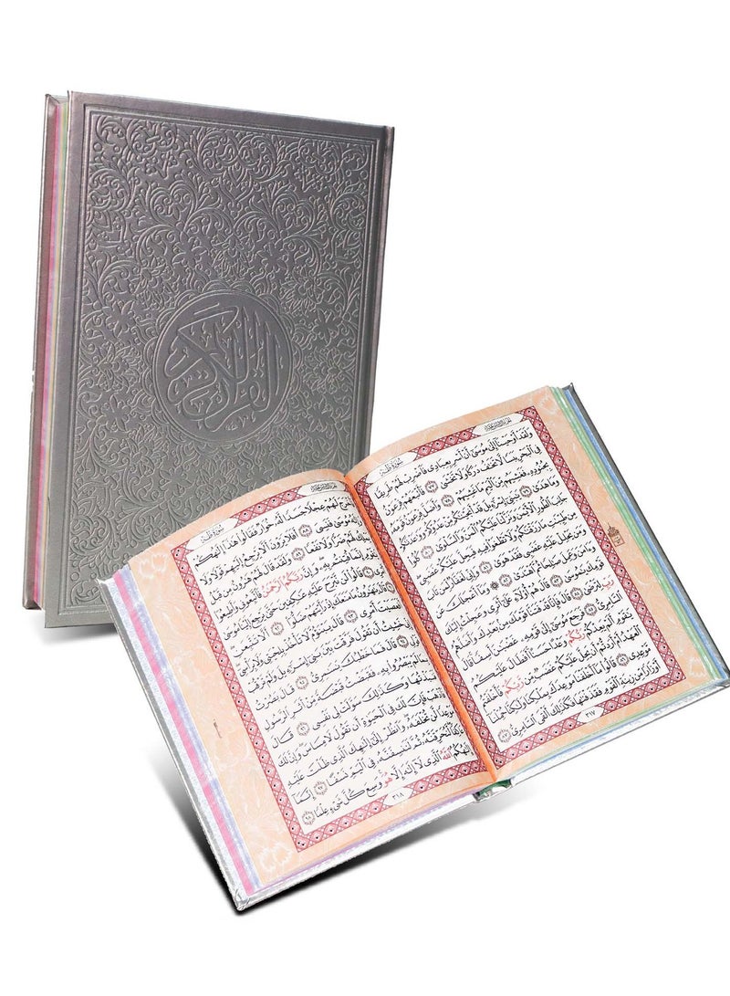 The Holy Qur’an with Ottoman drawing, narrated by Hafs on the authority of Asim, colored paper 14*20 - Image 5