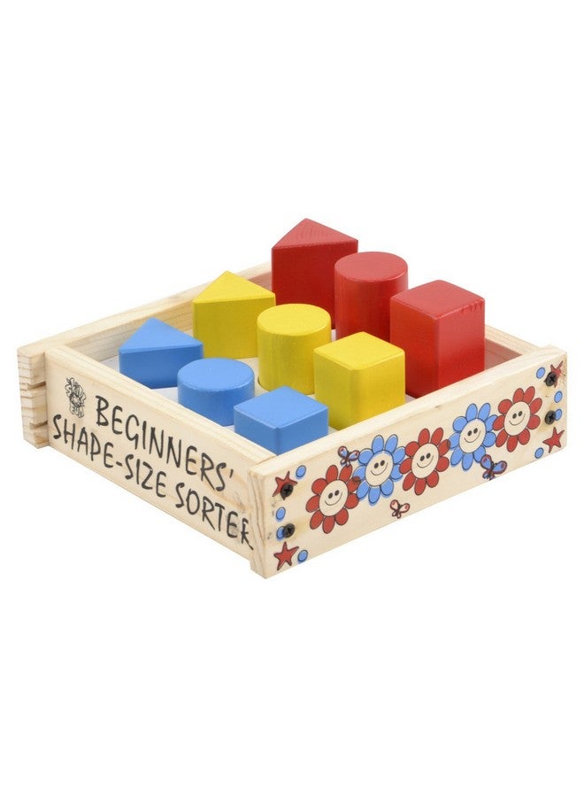 Skillofun Skillofun Wooden Beginner's Shape Size Sorter, Non-Toxic Eco-Friendly Wood | Enhances Grip and Early Learning | Understand Shapes and Colors | Hand-Eye Coordination and Motor Skills Development - Image 2