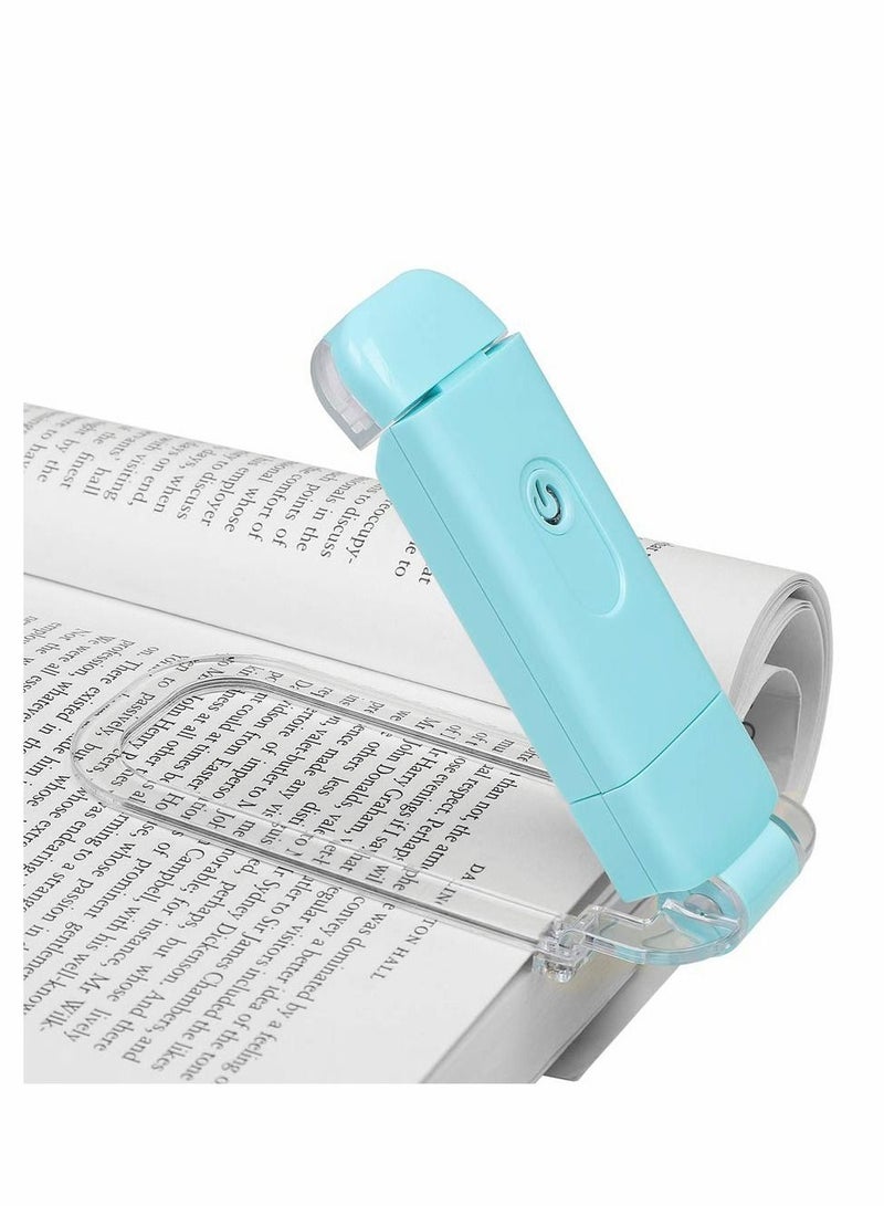 NIBEMINENT Book Reading Light, USB Rechargeable Books for in Bed, Blue Blocking, 2 Brightness Levels, LED Clip On Lights with Kids Eye Protection  - Image 1