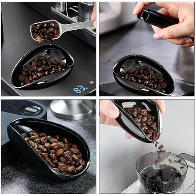 rayihni Coffee Bean Dosing Cup And Spray Bottle SetCeramic Coffee Bean Dosing Tray  Spritzer For Tea Espresso Vessel Accessories Kit Gift For Coffee Lovers - Image 4