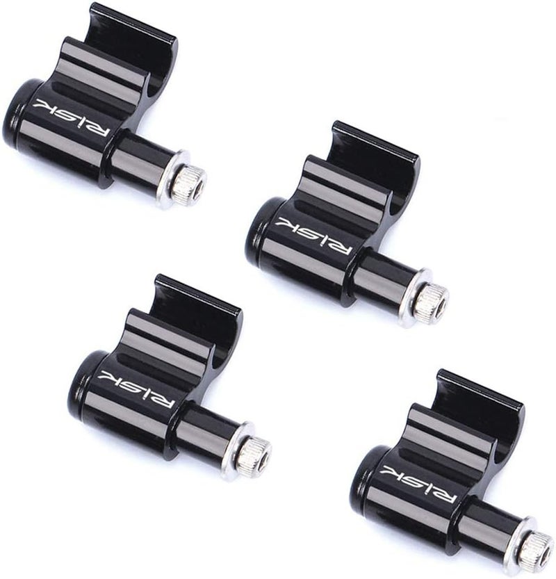 Farbetter 4-Piece Bicycle Brake Cable Guides, Aluminum & Stainless Steel, Black, 4 Pack - Image 1